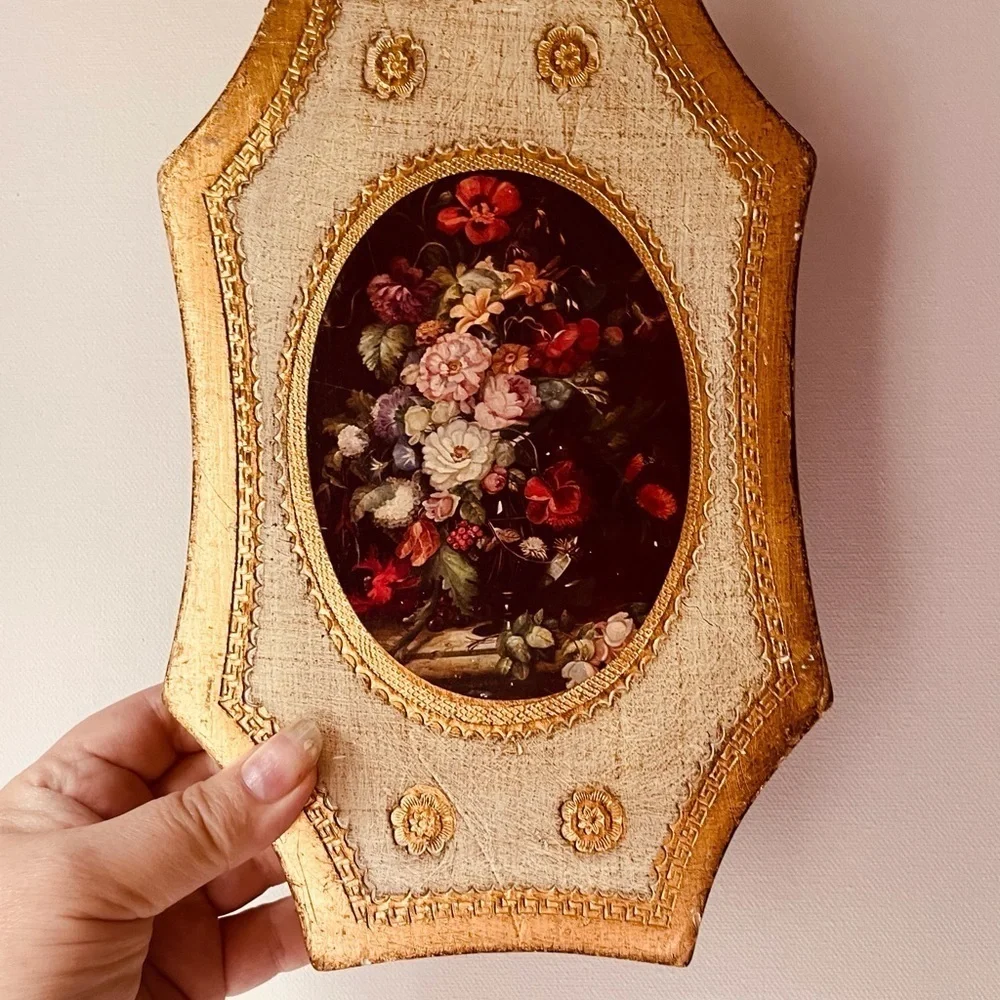 Florentine wood art plague. Italian wall art